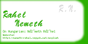 rahel nemeth business card